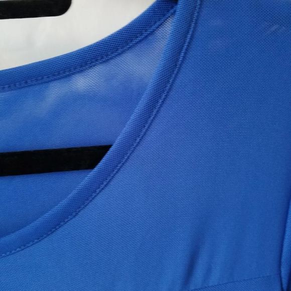 NWT Timeson blue sheer Pleated neck blouse sz.XXL - Picture 3 of 10